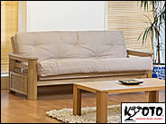 Natural Memphis 3 Seat Futon Sofa Bed