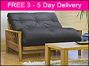 2 Seat Bento Futon Sofa Bedswith Deluxe Mattresses(3 - 5 Working Day Delivery)