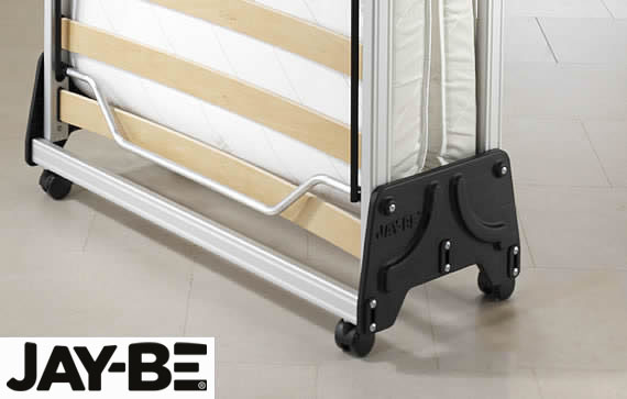 Jay-Be J-Bed with Performance e-Fibre® Mattress - Single Folding Bed - Castors