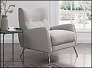 Kyoto Chloe Light Grey Linen Chair