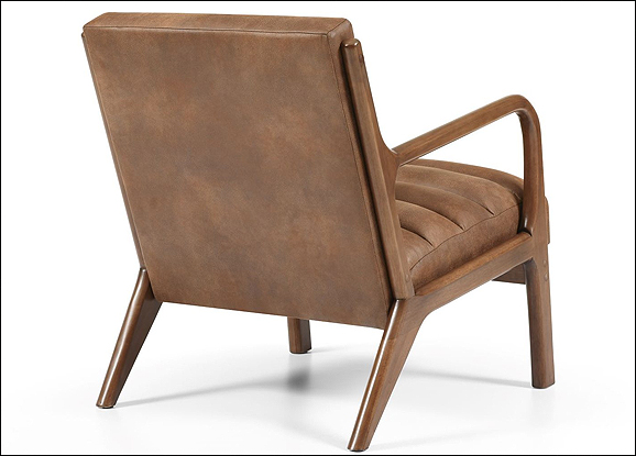 Kyoto Inca Achilles Brown PU Chair - Kyoto Inca Achilles Brown PU Chair -Back