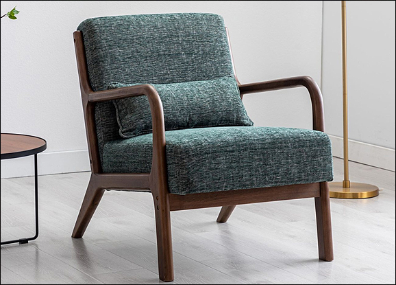 Kyoto Inca Green Woven Chenille Chair