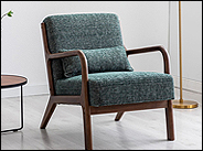 Kyoto Inca Green Woven Chenille Chair