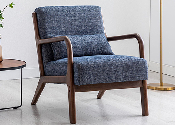 Kyoto Inca Navy Woven Chenille Chair