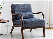 Kyoto Inca Navy Woven Chenille Chair