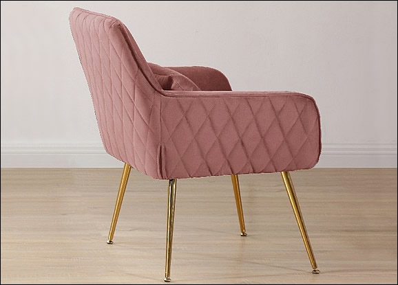 Kyoto Jess Blush Chair - Kyoto Jess Blush - Side / Back